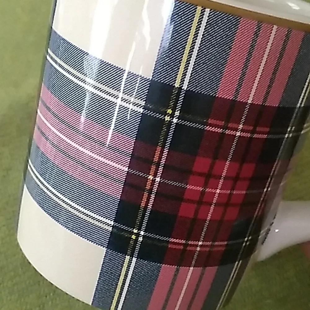 Vintage Williams Sonoma Tartan Plaid Mug
